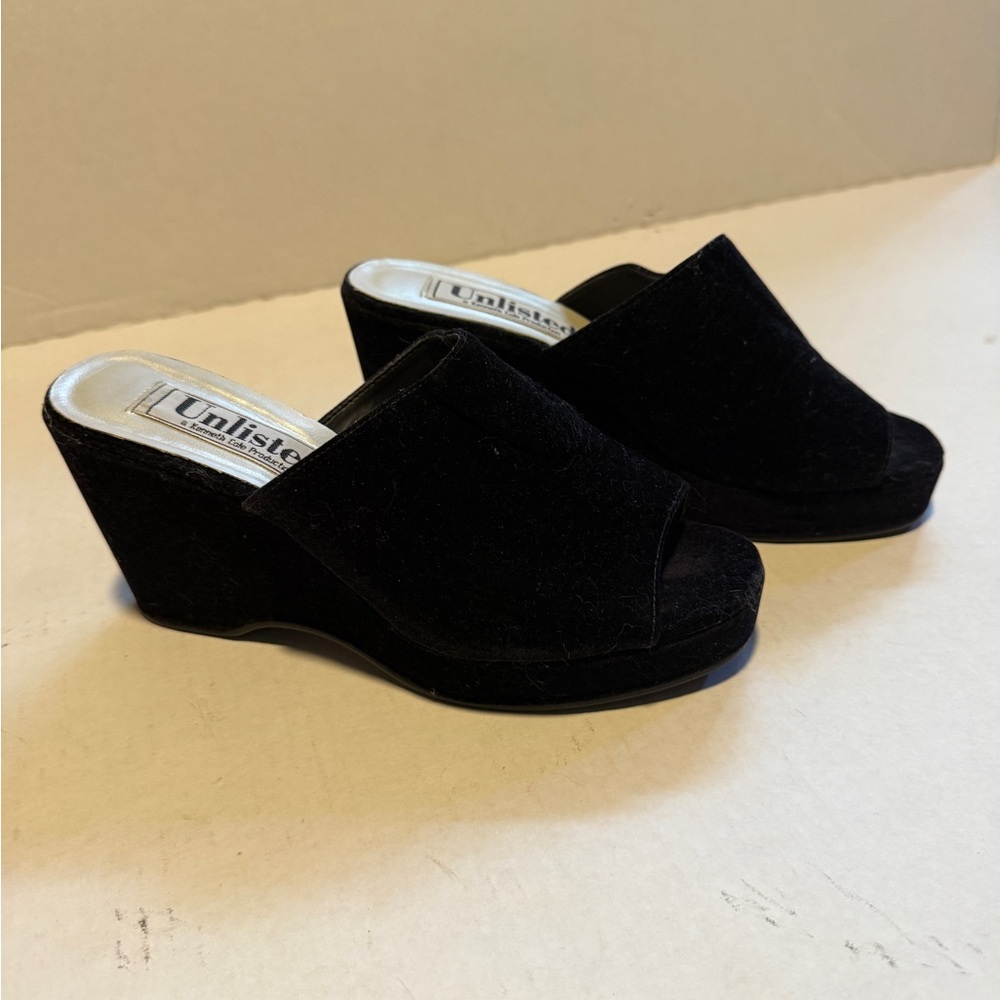 Unlisted Black Wedge Shoes Minimalist Design